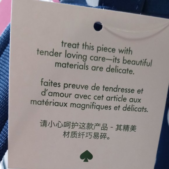 NWT Kate Spade Navy w/White Polka Dot Backpack - Picture 11 of 12